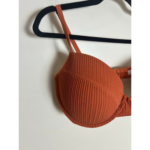 Victoria's Secret Pink Crinkle High-Waist Shortie Bikini Amber Clay Size L - Picture 13 of 13